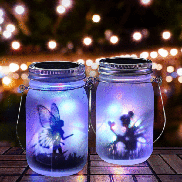 Lámpara Solar de Hada en Tarro