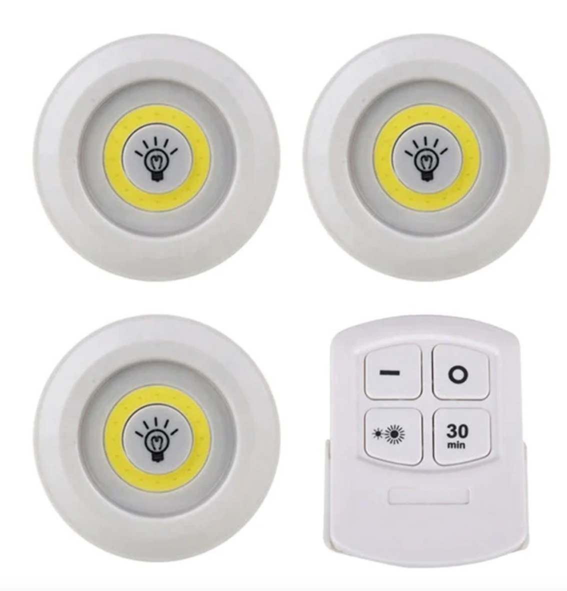 3 Luces Led Inalambricas Con Control luz