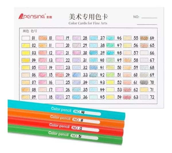 Juego de Lápices de Colores 72 Tonos Premium